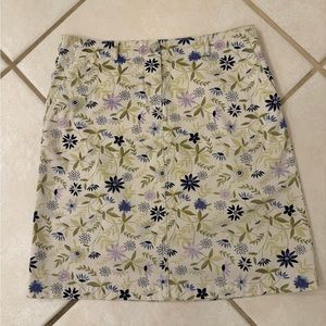 J.Jill floral A line skirt, size 4.